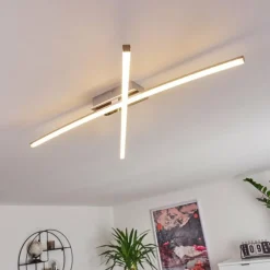 Plafonnier Georgina LED Chrome, 2 lumières