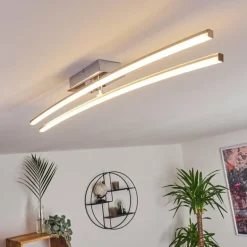 Plafonnier Georgina LED Chrome, 2 lumières