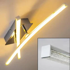 Plafonnier Georgina LED Chrome, 2 lumières