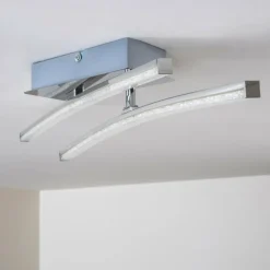 Plafonnier Georgina LED Chrome, 2 lumières