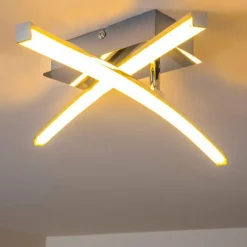 Plafonnier Georgina LED Chrome, 2 lumières