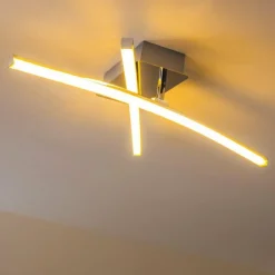 Plafonnier Georgina LED Chrome, 2 lumières