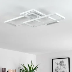 Plafonnier Ghana LED Blanc, 4 lumières, Télécommandes, Changeur de couleurs