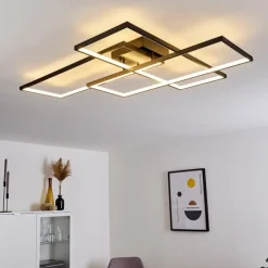 Plafonnier Ghana LED Noir, 1 lumière, Télécommandes