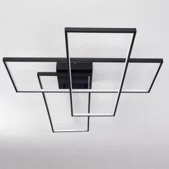 Plafonnier Ghana LED Noir, 1 lumière, Télécommandes