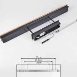 Plafonnier Giresta LED Noir, 4 lumières