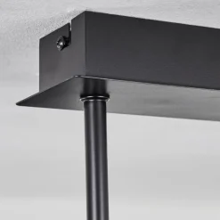 Plafonnier Giresta LED Noir, 4 lumières