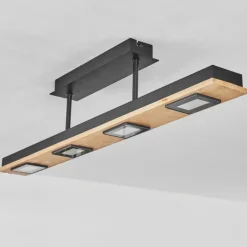 Plafonnier Giresta LED Noir, 4 lumières