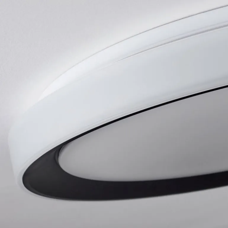 Plafonnier Gladstone LED Noir, Blanc, 1 lumière, Télécommandes