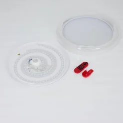 Plafonnier Gladstone LED Noir, Blanc, 1 lumière, Télécommandes