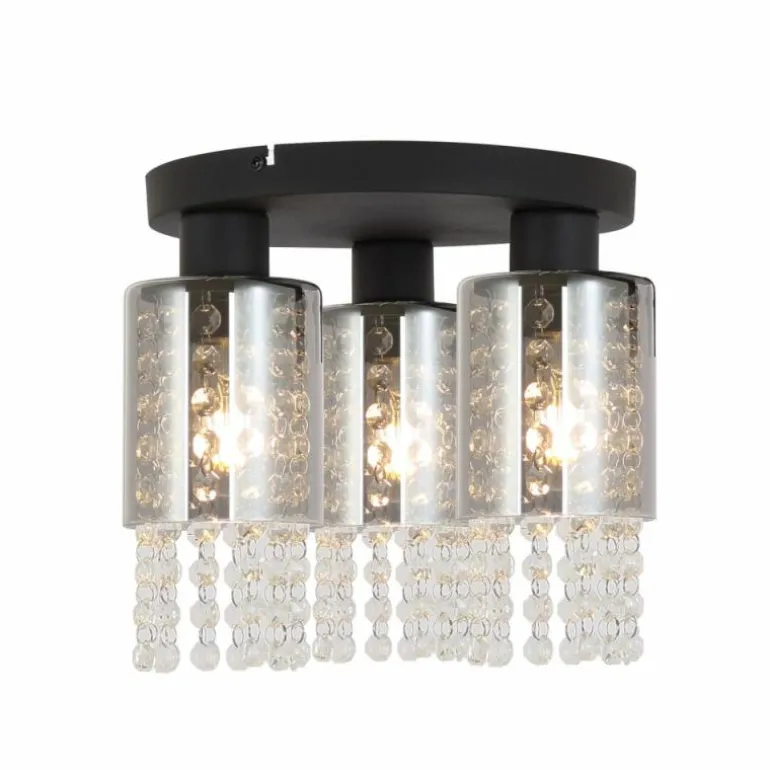 Plafonnier Globo BACKEY Noir, 3 lumières