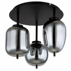Plafonnier Globo BLACKY Noir, 3 lumières