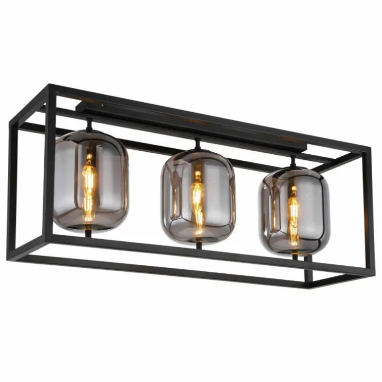 Plafonnier Globo BLACKY Noir, 3 lumières