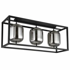 Plafonnier Globo BLACKY Noir, 3 lumières