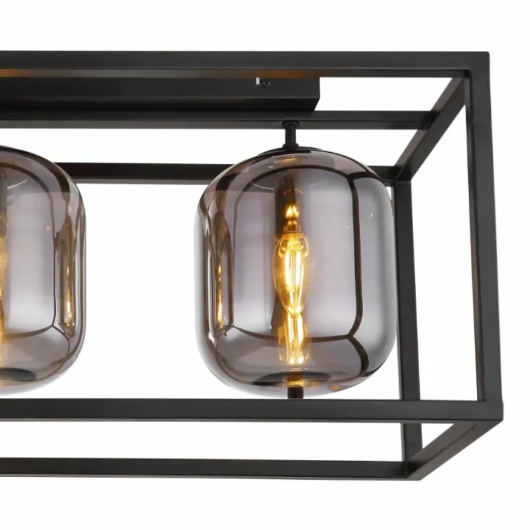 Plafonnier Globo BLACKY Noir, 3 lumières