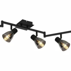 Plafonnier Globo CLAUDE Noir, 6 lumières