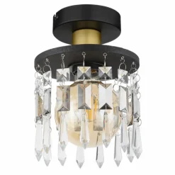 Plafonnier Globo COMMA Laiton, Noir, 1 lumière