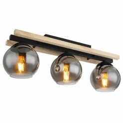 Plafonnier Globo CONNI Écru, Noir, 3 lumières