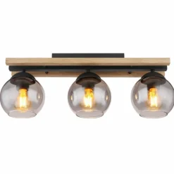 Plafonnier Globo CONNI Noir, 3 lumières