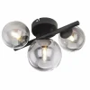 Plafonnier Globo DREADO LED Noir, 3 lumières