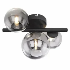 Plafonnier Globo DREADO LED Noir, 3 lumières