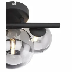 Plafonnier Globo DREADO LED Noir, 3 lumières
