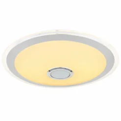 Plafonnier Globo DUNNY LED Blanc, 1 lumière, Télécommandes, Changeur de couleurs