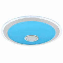 Plafonnier Globo DUNNY LED Blanc, 1 lumière, Télécommandes, Changeur de couleurs