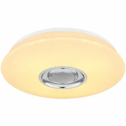 Plafonnier Globo DUNNY LED Blanc, 1 lumière, Télécommandes, Changeur de couleurs