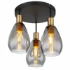 Plafonnier Globo FANNI Laiton, Noir, 3 lumières