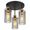 Plafonnier Globo FANNI Laiton, Noir, 3 lumières
