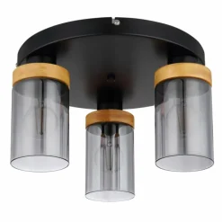 Plafonnier Globo FINCA Écru, Noir, 3 lumières