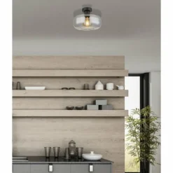 Plafonnier Globo GIUSEPPE Noir, 1 lumière