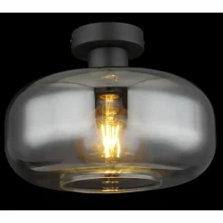 Plafonnier Globo GIUSEPPE Noir, 1 lumière