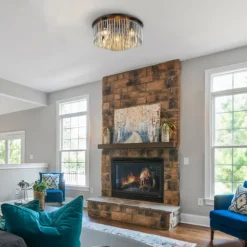 Plafonnier Globo GORLEY Noir, 5 lumières