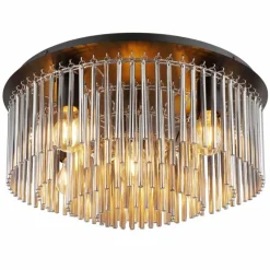 Plafonnier Globo GORLEY Noir, 5 lumières