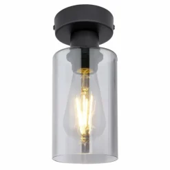 Plafonnier Globo HADERA Noir, 1 lumière