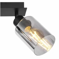 Plafonnier Globo HADERA Noir, 2 lumières