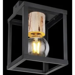 Plafonnier Globo HAGAR Noir, 1 lumière