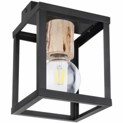 Plafonnier Globo HAGAR Noir, 1 lumière