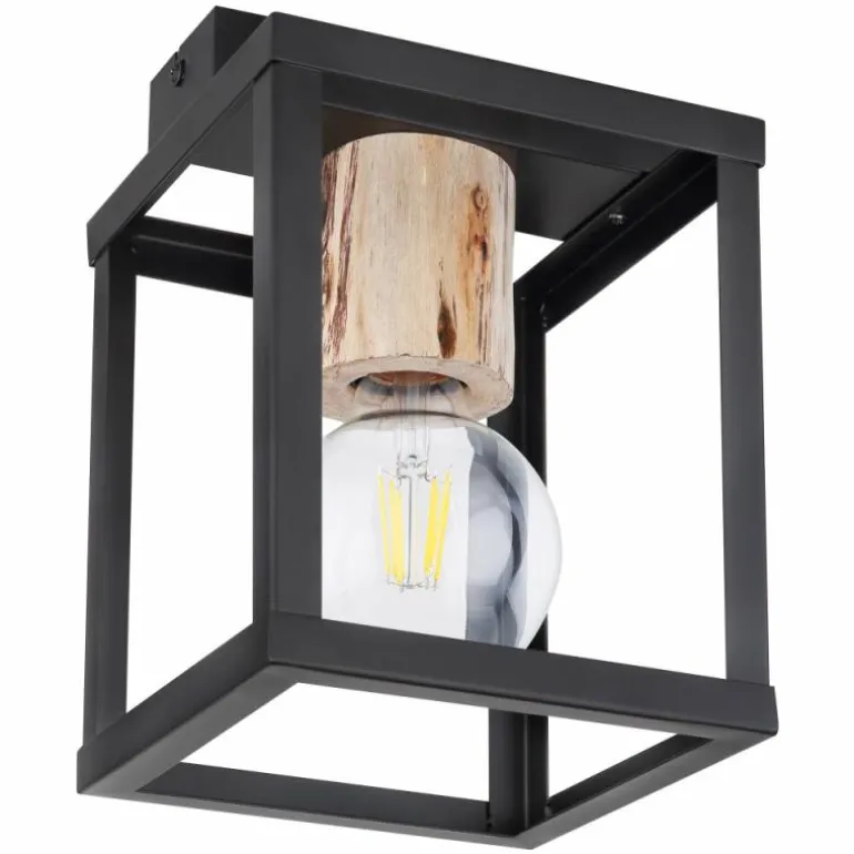 Plafonnier Globo HAGAR Noir, 1 lumière