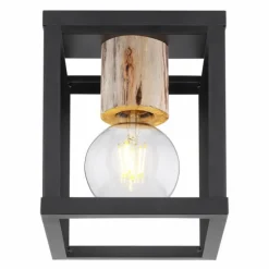 Plafonnier Globo HAGAR Noir, 1 lumière