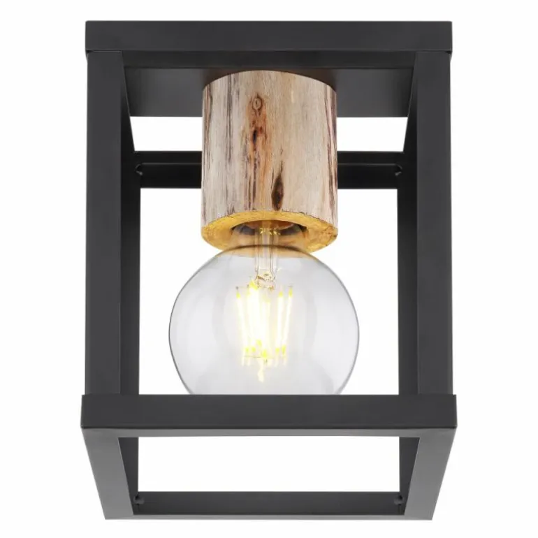 Plafonnier Globo HAGAR Noir, 1 lumière