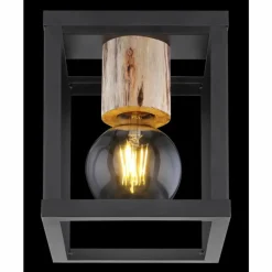 Plafonnier Globo HAGAR Noir, 1 lumière