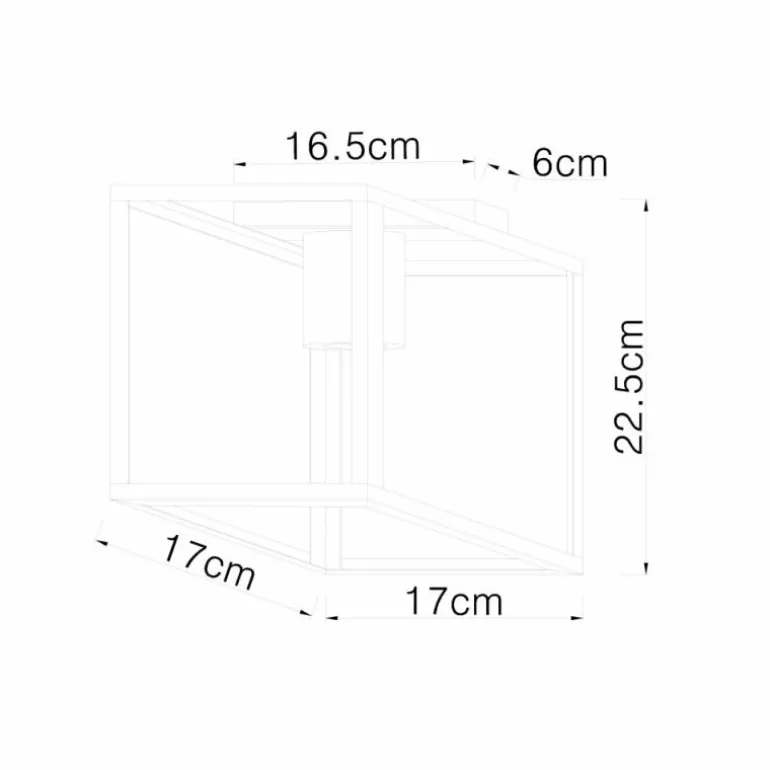 Plafonnier Globo HAGAR Noir, 1 lumière
