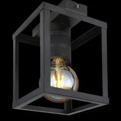 Plafonnier Globo HAGAR Noir, 1 lumière