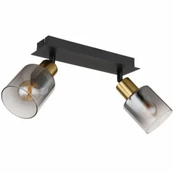 Plafonnier Globo HOLLSY Noir, 2 lumières