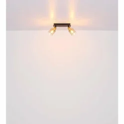 Plafonnier Globo HOLLSY Noir, 2 lumières