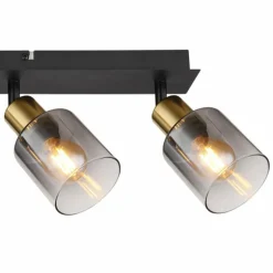 Plafonnier Globo HOLLSY Noir, 4 lumières