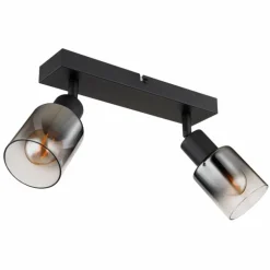 Plafonnier Globo HUBERTUS Noir, 2 lumières